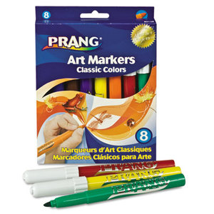 Prang Classic Art Markers, Conical Tip, 8 Assorted Colors, 8/Set by DIXON TICONDEROGA CO.