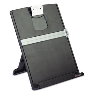 Fold-Flat Freestanding Desktop Copyholder, Plastic, 150 Sheet Capacity, Black by 3M/COMMERCIAL TAPE DIV.