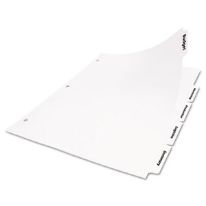 Avery 11338 Index Dividers w/White Labels, 5-Tab, Letter, 25 Sets by AVERY-DENNISON