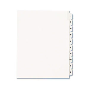 Avery 82319 Allstate-Style Legal Side Tab Dividers, 10-Tab, I-X, Letter, White, 10/Set by AVERY-DENNISON