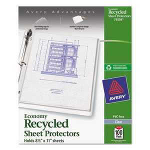 Avery 75539 Top-Load Recycled Polypropylene Sheet Protector, Clear, 100/Box by AVERY-DENNISON