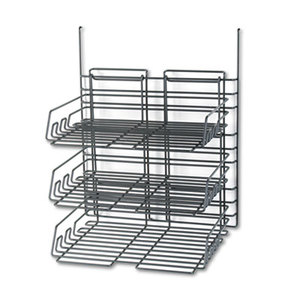 Safco Products 4150CH Panelmate Triple-Tray Organizer, 13 1/2 x 17 1/4, Charcoal Gray by SAFCO PRODUCTS