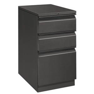 HON COMPANY 33723RS Efficiencies Mobile Pedestal File w/One File/Two Box Drawers, 22-7/8d, Charcoal by HON COMPANY