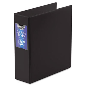 IdeaStream Consumer Products, LLC FT07093 Gapless Loop Ring Binder, 11 x 8-1/2, 3" Capacity, Black by IDEASTREAM CONSUMER PRODUCTS