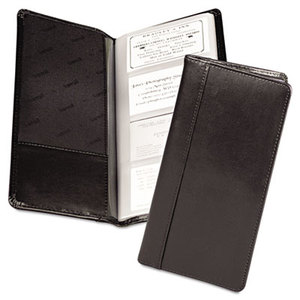 SAMSILL CORPORATION 81240 Regal Leather Business Card Binder Holds 96 2 x 3 1/2 Cards, Black by SAMSILL CORPORATION