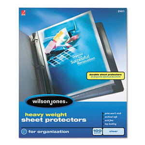 ACCO Brands Corporation 21413 Heavy Weight Sheet Protector, Non-Glare Finish, Clear, 100/Box by ACCO BRANDS, INC.