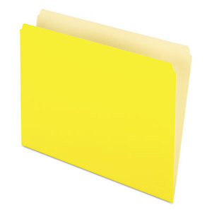 Cardinal Brands, Inc 152-YEL Colored File Folders, Straight Top Tab, Letter, Yellow/Light Yellow, 100/Box by ESSELTE PENDAFLEX CORP.