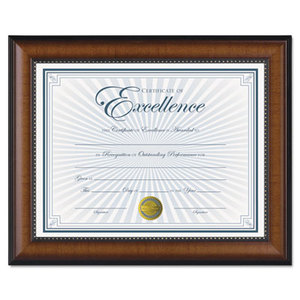 DAX MANUFACTURING INC. N3028N1T Prestige Document Frame, Walnut/Black, Gold Accents, Certificate, 8 1/2 x 11 by DAX MANUFACTURING INC.