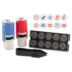 U.S. Stamp & Sign 4630 Stamp-Ever Stamp, Self-Inking with 10 Dies, 5/8", Red/Black by U. S. STAMP & SIGN