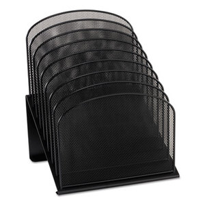 Mesh Desk Organizer, Eight Sections, Steel, 11 1/4 x 10 7/8 x 13 3/4, Black by SAFCO PRODUCTS