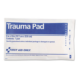 Trauma Pad, 5" x 9" by FIRST AID ONLY, INC.
