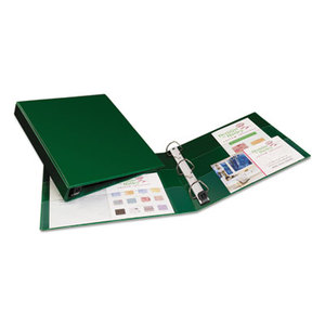 Avery 79789 Heavy-Duty Binder with One Touch EZD Rings, 11 x 8 1/2, 1" Capacity, Green by AVERY-DENNISON