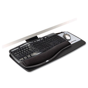 3M AKT60LE Knob Adjust Keyboard Tray With Standard Platform, 25-1/5w x 12d, Black by 3M/COMMERCIAL TAPE DIV.