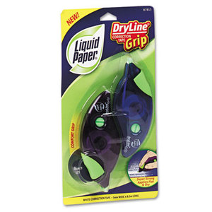 Sanford, L.P. 87813 DryLine Grip Correction Tape, 1/5" x 335", Blue/Purple Dispensers, 2/Pack by SANFORD