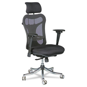 BALT INC. 34434 Ergo Ex Executive Office Chair, Mesh Back/Upholstered Seat, Black/Chrome by BALT INC.