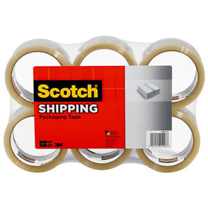 3350 General Purpose Packaging Tape, 2.83" x 54.6yds, Clear, 6/Pack by 3M/COMMERCIAL TAPE DIV.