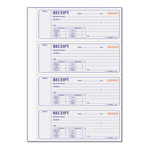 REDIFORM OFFICE PRODUCTS 8L816 Receipt Book, 2 3/4 x 7, Carbonless Duplicate, 400 Sets/Book by REDIFORM OFFICE PRODUCTS