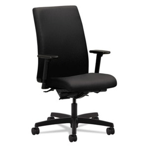Ignition Series Mid-Back Work Chair, Black Fabric Upholstery by HON COMPANY