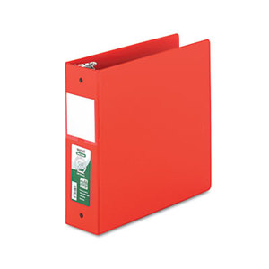 SAMSILL CORPORATION 14383 Clean Touch Antimicrobial Locking Round Ring Binder, 11 x 8-1/2, 3" Cap, Red by SAMSILL CORPORATION