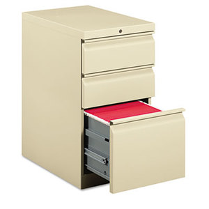 HON COMPANY 33723RL Efficiencies Mobile Pedestal File with One File/Two Box Drawers, 22-7/8d, Putty by HON COMPANY