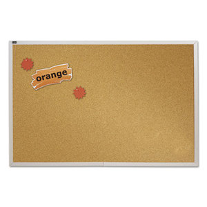 Quartet ECKA408 Natural Cork Bulletin Board, 96 x 48, Anodized Aluminum Frame by QUARTET MFG.