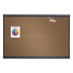 Quartet B243G Prestige Bulletin Board, Brown Graphite-Blend Surface, 36 x 24, Aluminum Frame by QUARTET MFG.