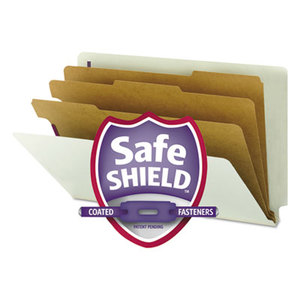 SMEAD MANUFACTURING COMPANY 29820 Pressboard End Tab Classification Folder, Legal, 8-Section, Gray/Green, 10/Box by SMEAD MANUFACTURING CO.