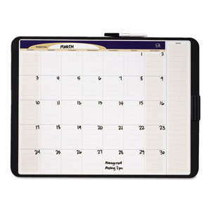 Tack & Write Monthly Calendar Board, 23 x 17, White Surface, Black Frame by QUARTET MFG.