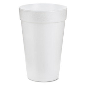 Drink Foam Cups, 16oz, White, 25/Bag, 40 Bags/Carton by DART
