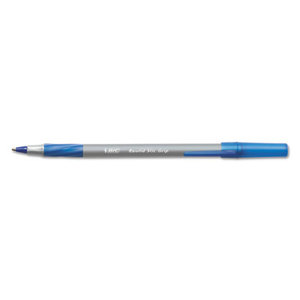 BIC GSFG11 BLU Round Stic Grip Xtra Comfort Ballpoint Pen, Blue Ink, .8mm, Fine, Dozen by BIC CORP.