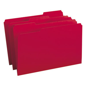 SMEAD MANUFACTURING COMPANY 17743 File Folders, 1/3 Cut Top Tab, Legal, Red, 100/Box by SMEAD MANUFACTURING CO.