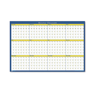 12-Month Laminated Planning Board, 36 x 24 by HOUSE OF DOOLITTLE