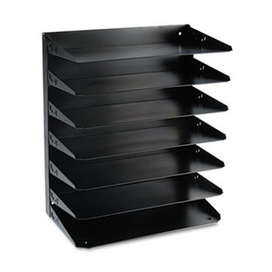 MMF INDUSTRIES 2647HLBK Steelmaster Multi-Tier Horizontal Legal Organizers, Seven Tier, Steel, Black by MMF INDUSTRIES