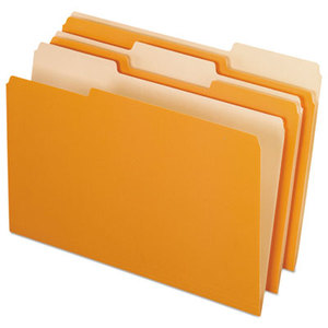 Cardinal Brands, Inc 1531/3ORA Colored File Folders, 1/3 Cut Top Tab, Legal, Orange/Light Orange, 100/Box by ESSELTE PENDAFLEX CORP.