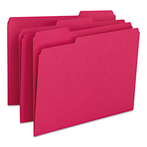 SMEAD MANUFACTURING COMPANY 12743 File Folders, 1/3 Cut Top Tab, Letter, Red, 100/Box by SMEAD MANUFACTURING CO.