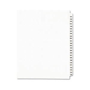 Avery 01336 Avery-Style Legal Side Tab Divider, Title: 151-175, Letter, White, 1 Set by AVERY-DENNISON