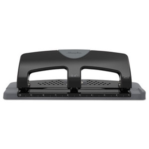 ACCO Brands Corporation A7074133 20-Sheet SmartTouch Three-Hole Punch, 9/32" Holes, Black/Gray by ACCO BRANDS, INC.