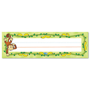 Carson-Dellosa Publishing Co., Inc 122012 Desk Nameplates, Monkeys, 9 1/2" x 3", 36/Set by CARSON-DELLOSA PUBLISHING