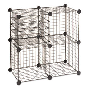 Safco Products 5279BL Wire Cube Shelving System, 15w x 15d x 15h, Black by SAFCO PRODUCTS