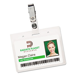 Avery 2921 Secure Top Badge Holders, Horizontal, 2 1/4w x 3 1/2h, Clear, 50/Box by AVERY-DENNISON