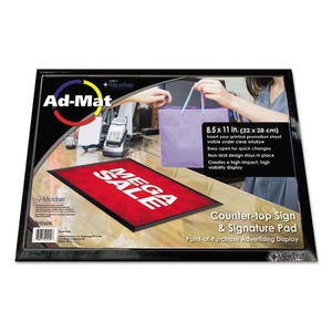 AdMat Counter Mat, 8 1/2 x 11, Black Base by ARTISTIC LLC