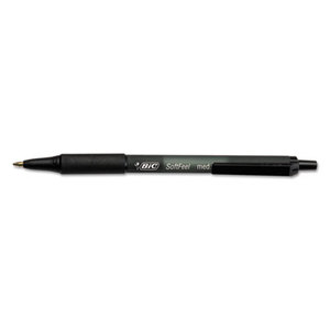 BIC SCSM11 BLK Soft Feel Ballpoint Retractable Pen, Black Ink, 1mm, Medium, Dozen by BIC CORP.