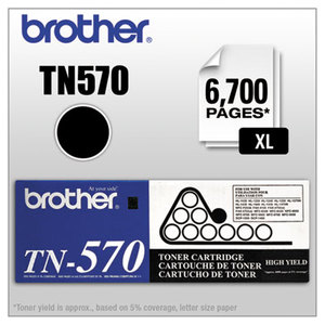 Brother Industries, Ltd TN570 TN570 High-Yield Toner, 6700 Page-Yield, Black by BROTHER INTL. CORP.