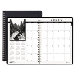 Monthly Planner w/Black-&-White Photos, 8-1/2 x 11, Black, 2015-2017 by HOUSE OF DOOLITTLE