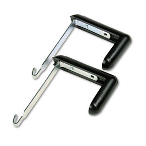 Quartet 7502 Adjustable Cubicle Hangers for 1 1/2 to 3 Inch Panels, Aluminum/Black, 2/Set by QUARTET MFG.