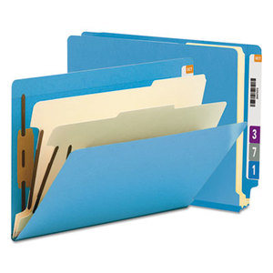 SMEAD MANUFACTURING COMPANY 26836 Colored End Tab Classification Folders, Letter, Six-Section, Blue, 10/Box by SMEAD MANUFACTURING CO.