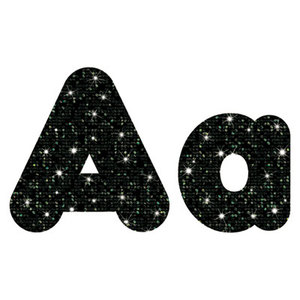 TREND ENTERPRISES, INC. T79944 Ready Letters Casual Combo Pack, Black Sparkle, 4", 181 per Pack by TREND ENTERPRISES, INC.