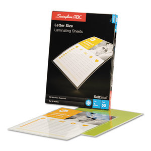 SelfSeal Single-Sided Letter-Size Laminating Sheets, 3mil, 9 x 12, 50/Pack by SWINGLINE