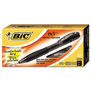 BIC BU311BK BU3 Retractable Ballpoint Pen, Bold, 1.0mm, Black by BIC CORP.