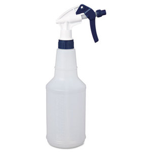 Trigger Sprayer, 8 1/8" Tube, Fits 24oz Bottles, Blue/White, 3/Pack by IMPACT PRODUCTS, LLC
